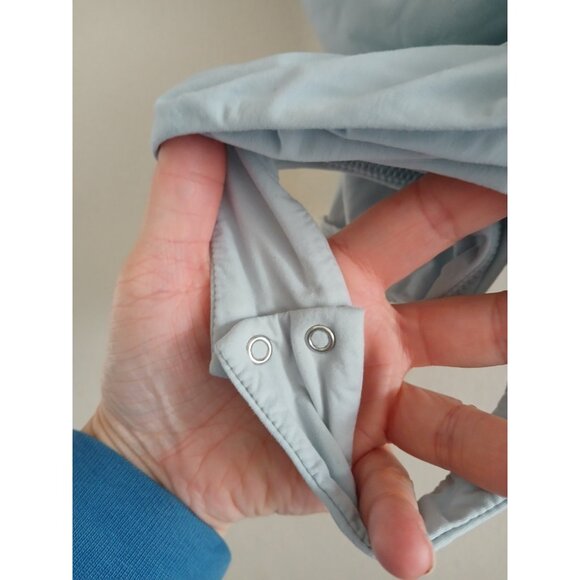 Skims Womens S Blue Cowl Neck Bodysuit Leotard Tank Shapewear Y2K 90s Revival - Picture 5 of 6